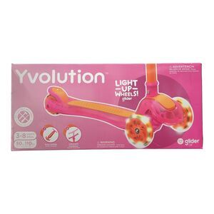 Yvolution Glider Air Three Wheel Folding YGlider Scooter, Pink/Orange